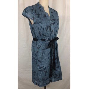 Edme & Esyllte Size 4 button Front Dress Blue Grey